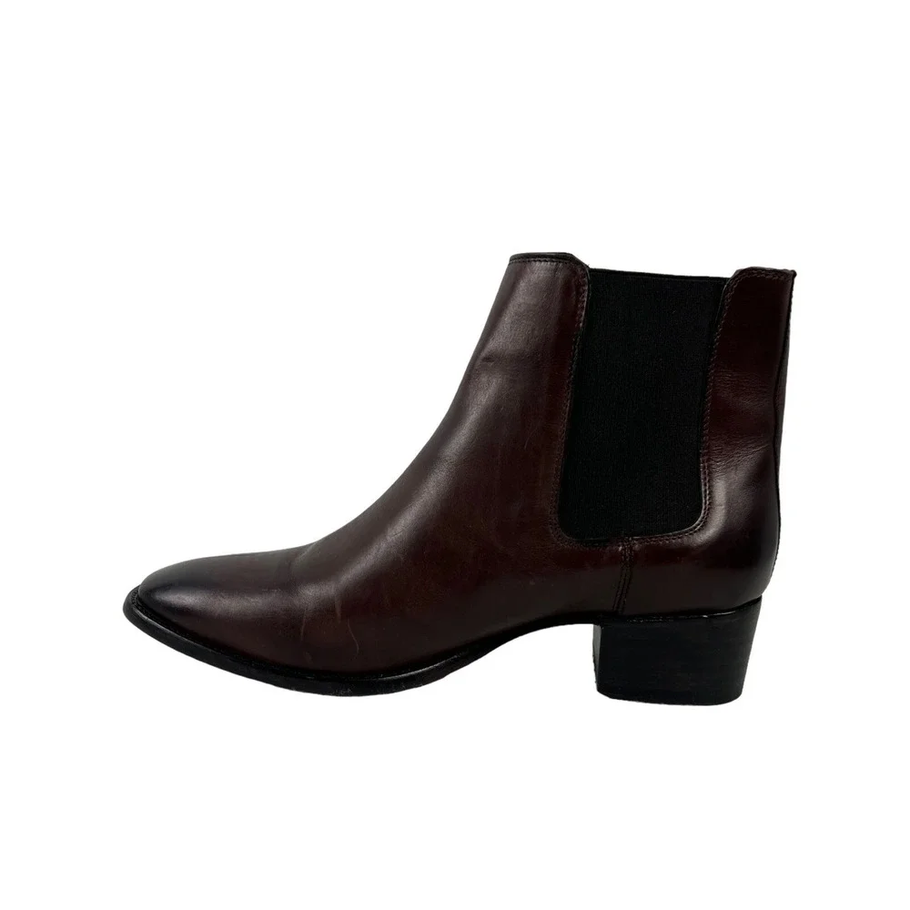 FRYE Womens Size 10 B Dara Brown Leather Chelsea Boots Distressed Made In Mexico